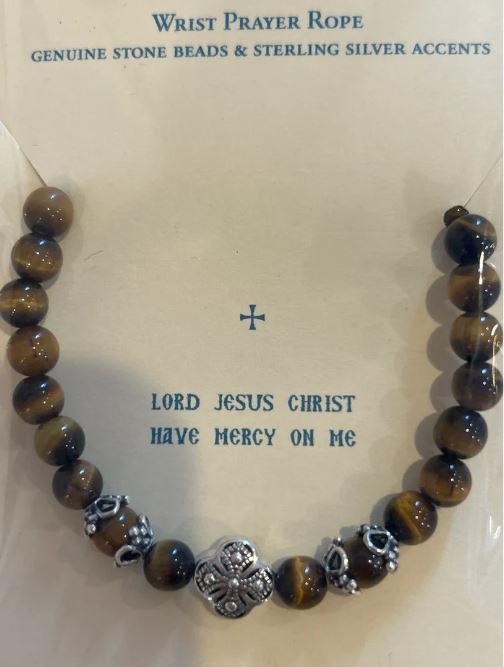 Semi-Precious Tiger's Eye Prayer Bracelet (St. Tikhon's)