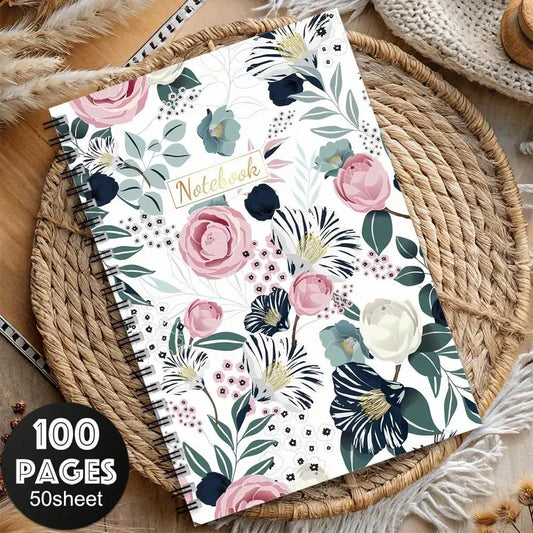 Spiral Flowers Notebook
