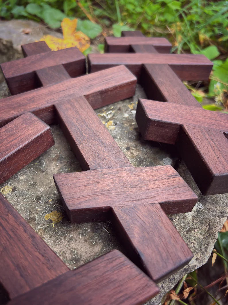 Peruvian Walnut Cross (Theosis Woodwork)
