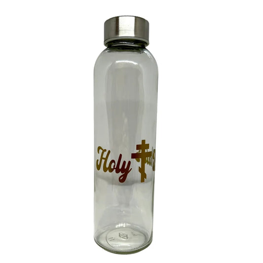 Holy Water Glass Bottle, Stainless Steel Cap