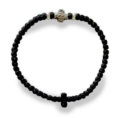 Small Knot Bracelet With Silver Cross (St. Tikhon's)