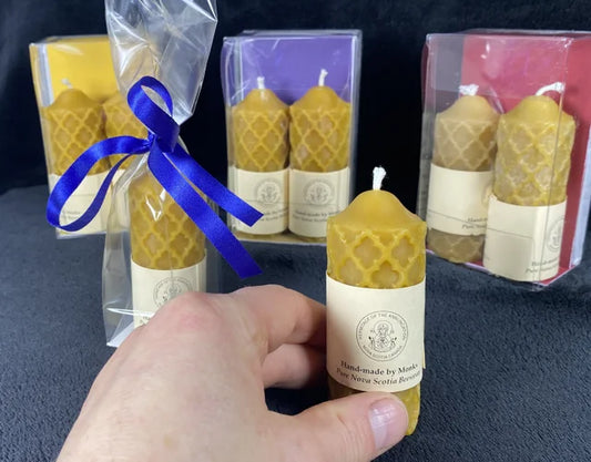 Stain Glass Candle - Short - Package of 2