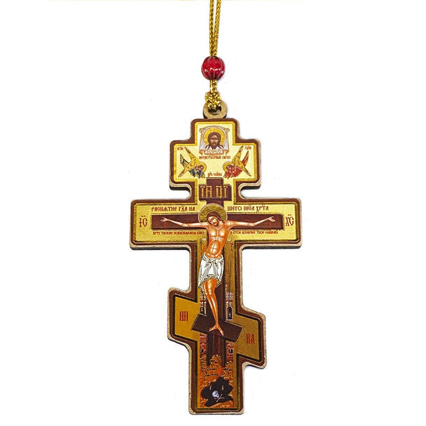 Cross Ornament, three-bar with crucifixion
