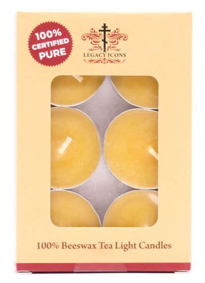 Beeswax Tea Light Candles (Pack of 6)