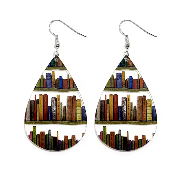 Bookshelf Earrings