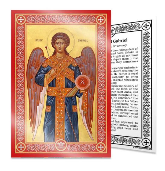 Archangel Gabriel Icon Card