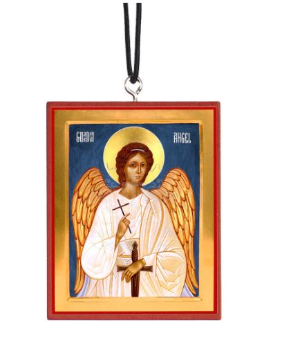 Christ / Guardian Angel Car Mirror Icon (Legacy Icons)