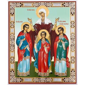 Saint Sophia Faith Hope and Love Pocket Icon