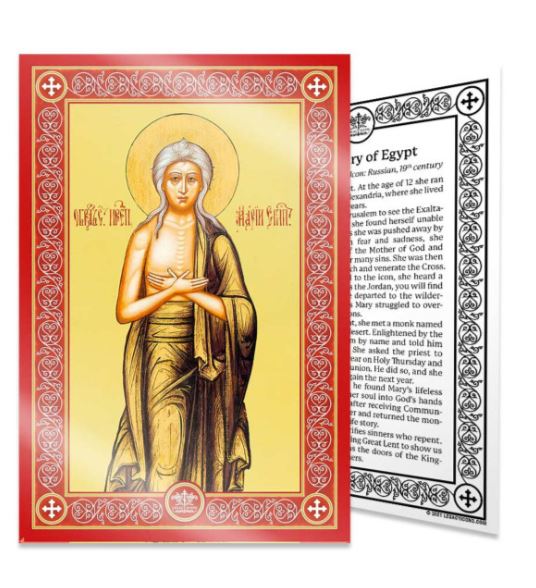 Saint Mary of Egypt Icon Card
