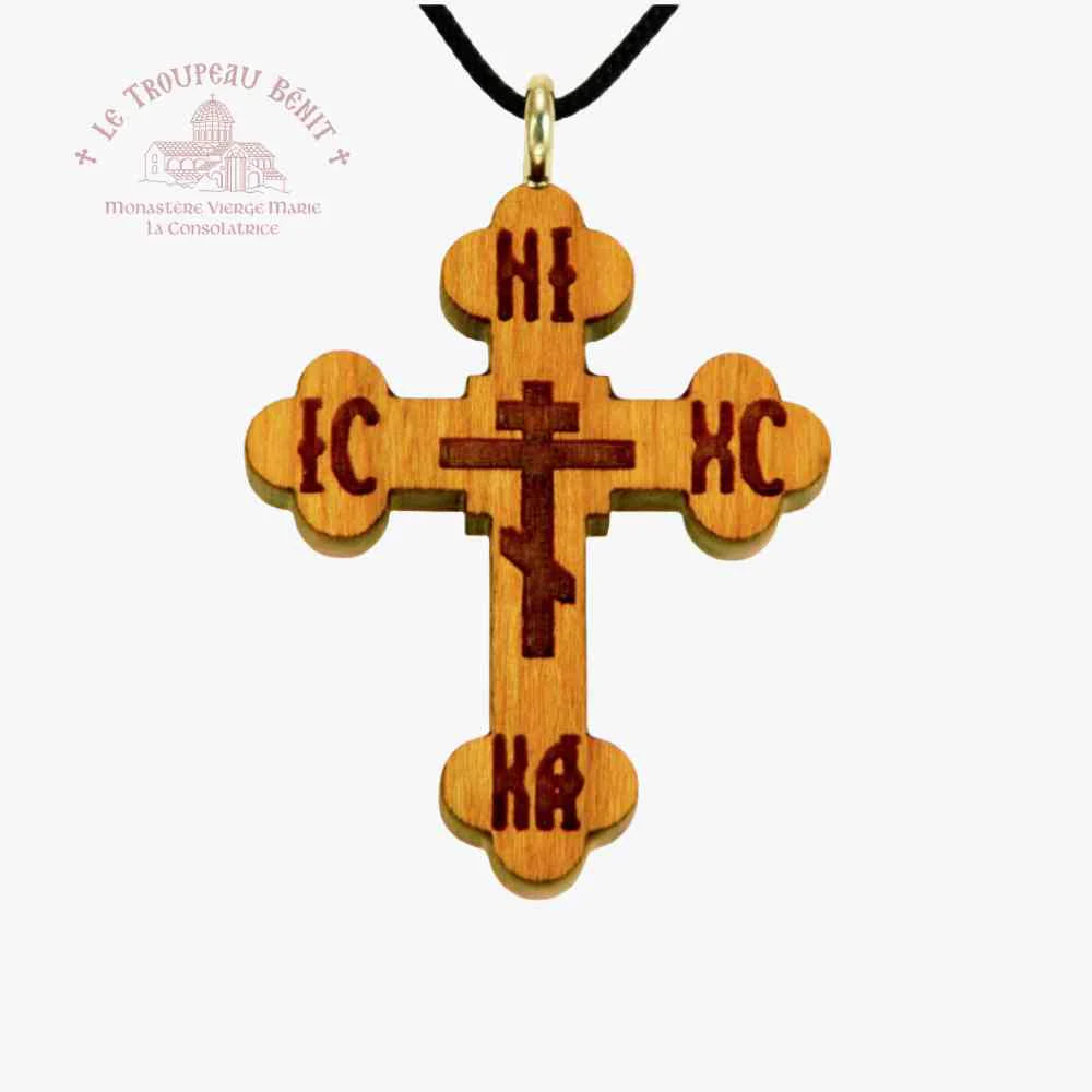 Wooden Cross Necklace - Style NE-02 (Virgin Mary Monastery)