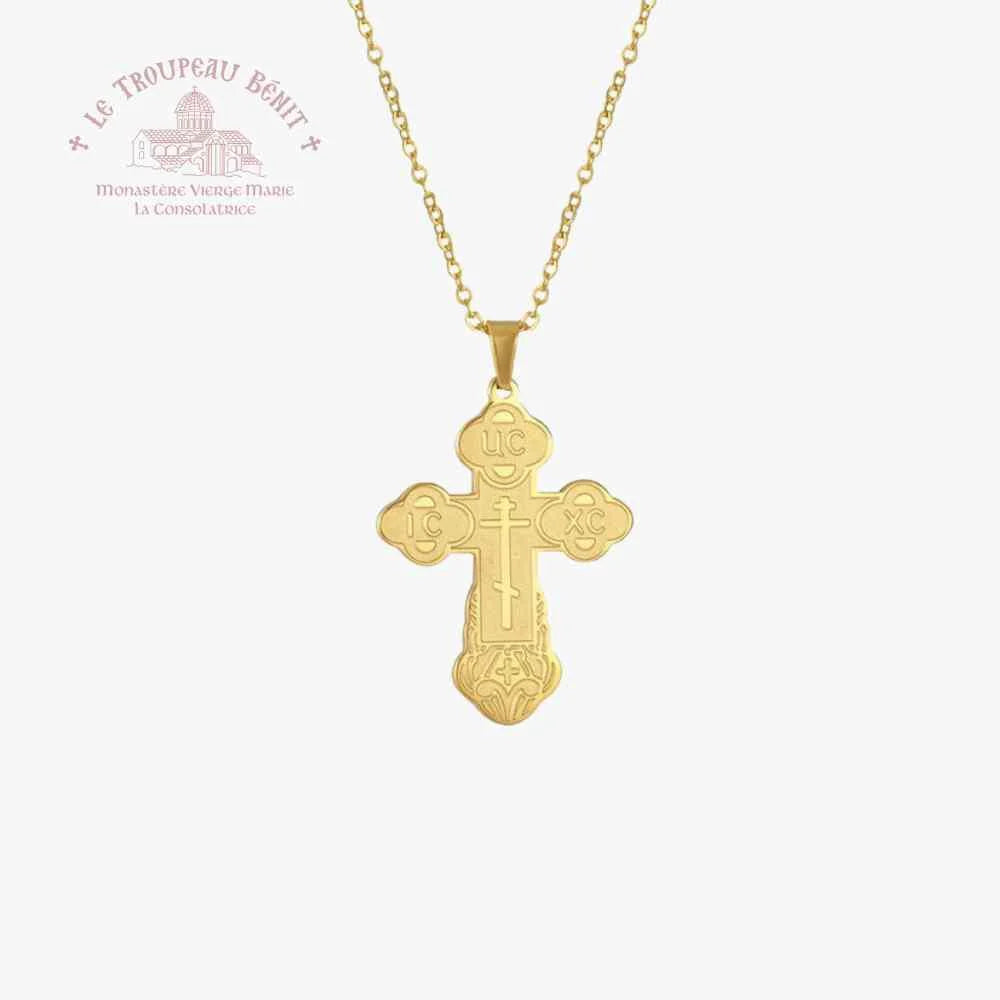 Orthodox Cross Necklace NE-21 (Virgin Mary Monastery)