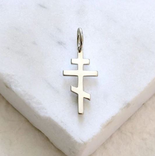 St.Tikhon's Monastery - Solid Sterling Silver St. Andrew Cross