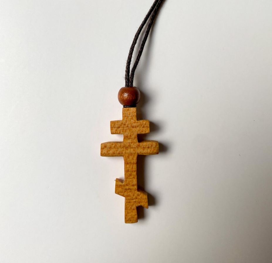 Maple Wooden Orthodox Men's Cross