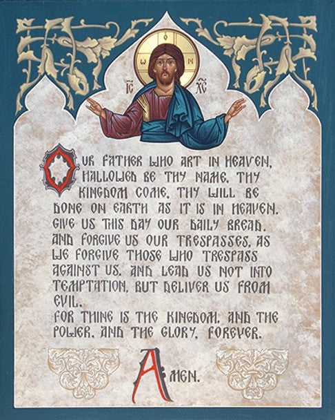 Illuminated Lord’s Prayer with Christ (Ancient Faith)