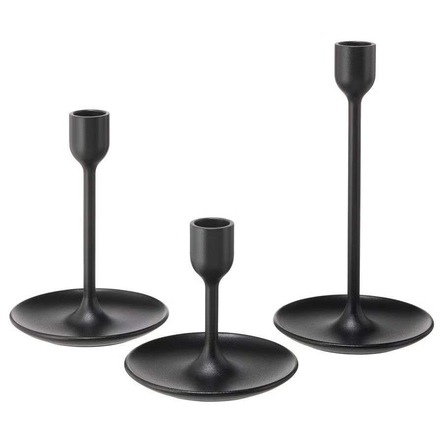 Large Candle Black Holder