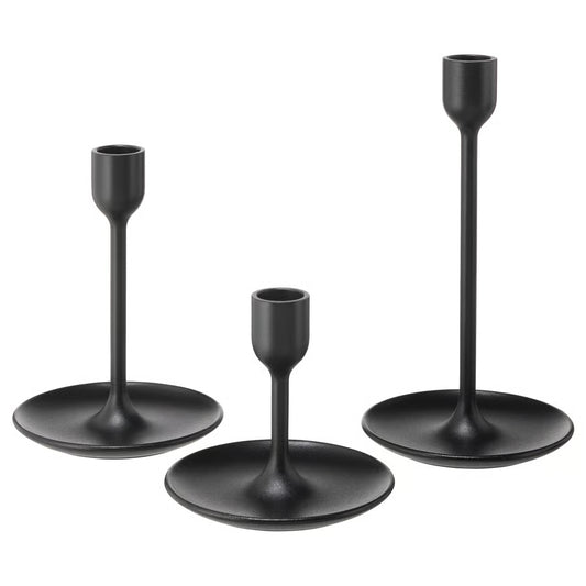 Large Candle Black Holder