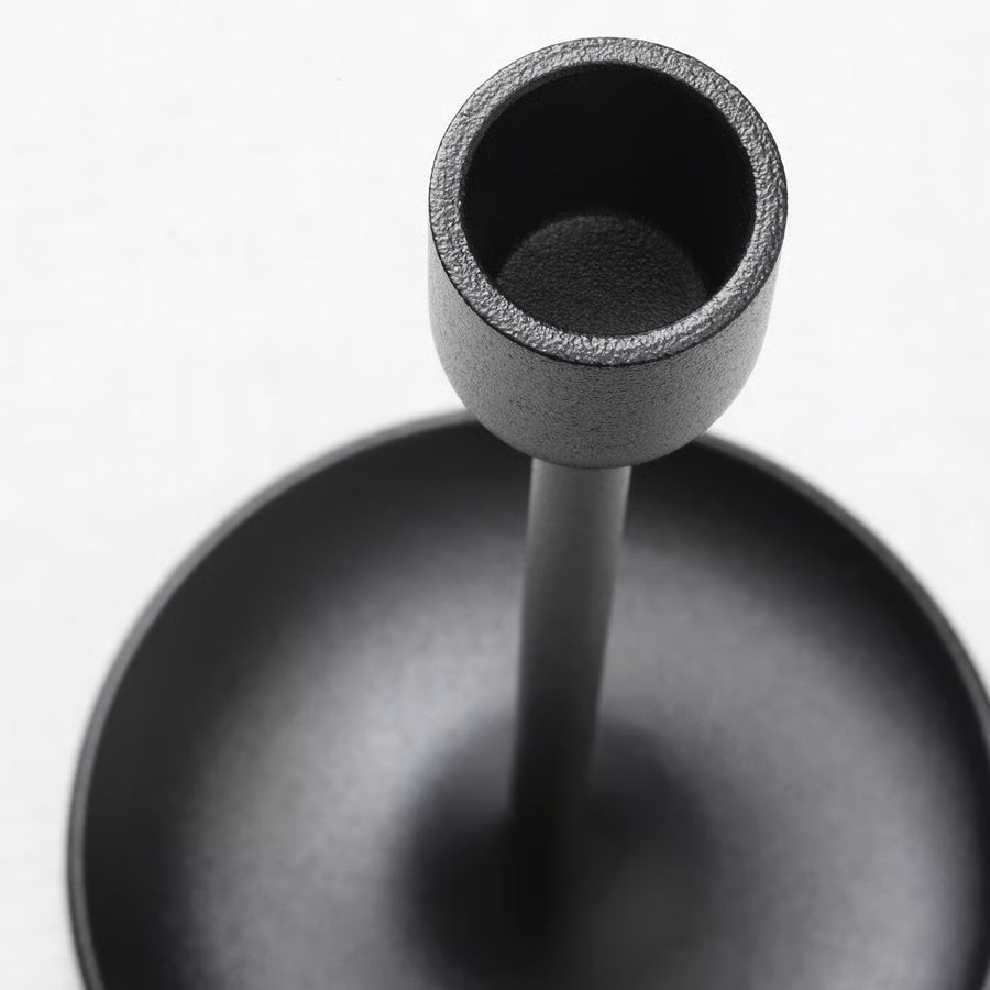 Large Candle Black Holder
