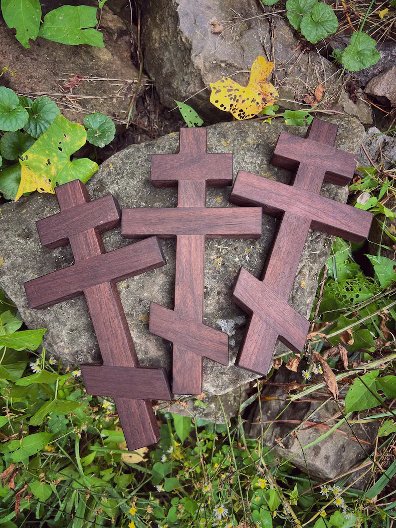 Peruvian Walnut Cross (Theosis Woodwork)