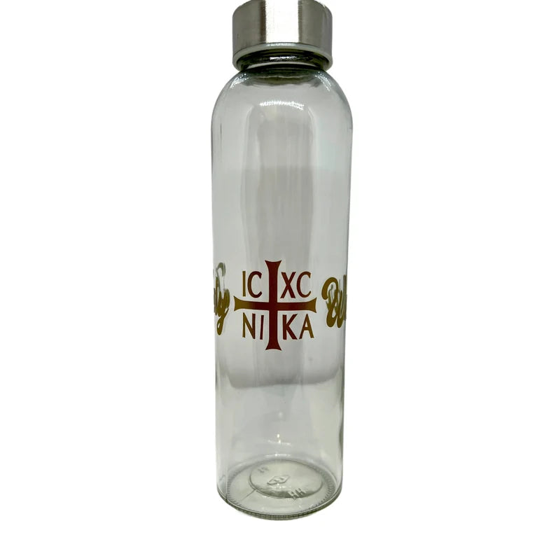Holy Water Glass Bottle, Stainless Steel Cap